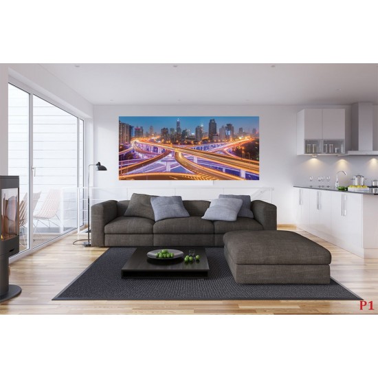 Wallpapers mural night attractive view shining Shanghai
