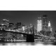 Photo murals night view with a bridge in Manhattan in 3 colors
