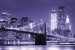 Photo murals night view with a bridge in Manhattan in 3 colors