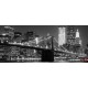 Photo murals night view with a bridge in Manhattan in 3 colors