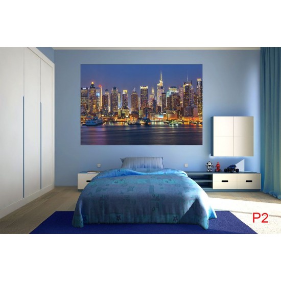 Wallpapers mural coast of night New York
