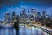 Wall decals Manhattan coast night view blue 