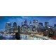 Wall decals Manhattan coast night view blue Wall decals Manhattan coast night view blue