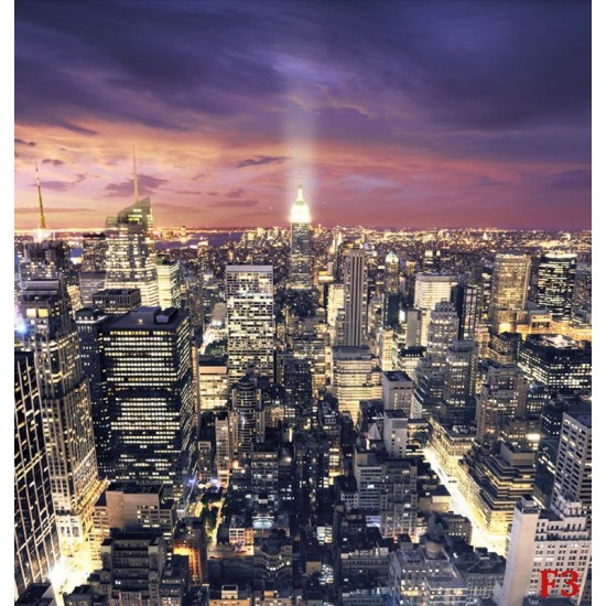 Wallpapers mural night panorama New York