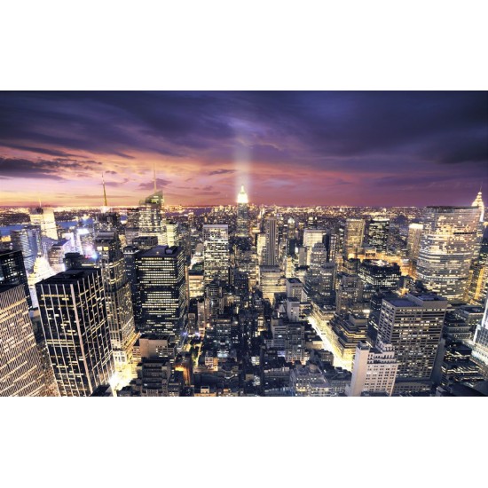 Wallpapers mural night panorama New York