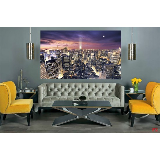 Wallpapers mural night panorama New York