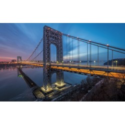 Wallpapers mural bridge in 2 colore night sky