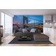 Wallpapers mural bridge in 2 colore night sky