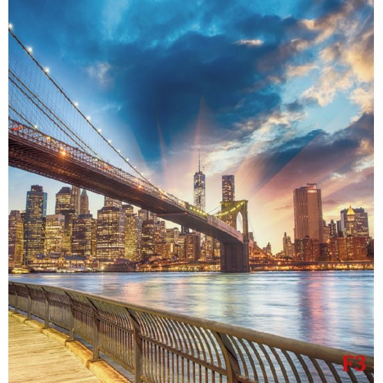 Wallpapers mural bridge with a wonderful sky