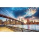 Wallpapers mural bridge with a wonderful sky