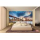 Wallpapers mural bridge with a wonderful sky
