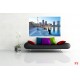 Photo mural city coast with a lamp on a blue background