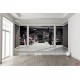Photo mural room view with city at night 3d effect Photo mural room view with city at night 3d effect