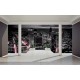 Photo mural room view with city at night 3d effect Photo mural room view with city at night 3d effect