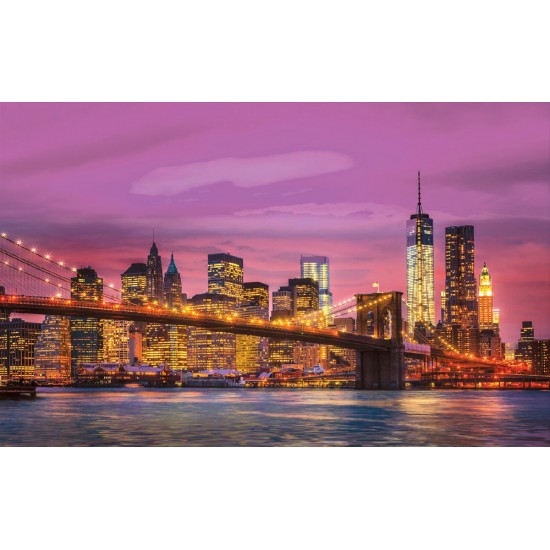 Wallpapers mural New York bridge colorful in 2 colors