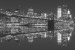 Wallpapers mural Brooklyn Bridge mirror image in grey