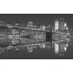 Wallpapers mural Brooklyn Bridge mirror image in grey Wallpapers mural Brooklyn Bridge mirror image in grey