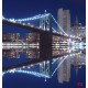 Wallpapers mural Brooklyn Bridge mirror image in blue 2 Wallpapers mural Brooklyn Bridge mirror image in blue 2