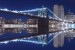 Wallpapers mural Brooklyn Bridge mirror image in blue 2