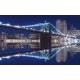 Wallpapers mural Brooklyn Bridge mirror image in blue 2 Wallpapers mural Brooklyn Bridge mirror image in blue 2