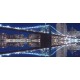 Wallpapers mural Brooklyn Bridge mirror image in blue 2 Wallpapers mural Brooklyn Bridge mirror image in blue 2