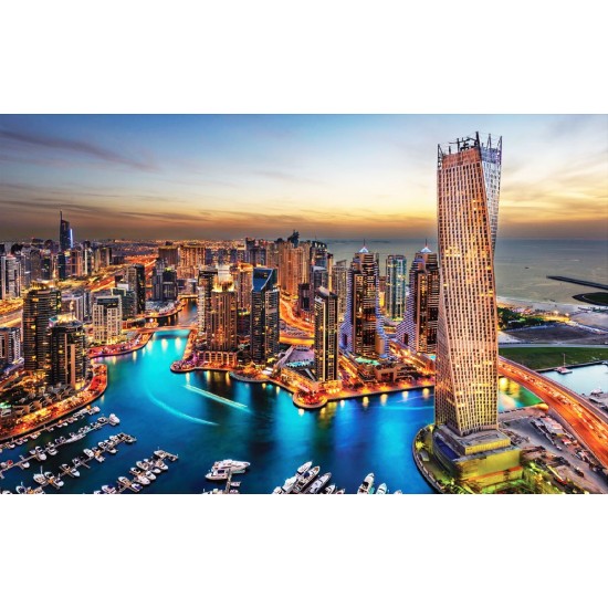 Photo mural beautiful night view of Dubai in 2 colours Photo mural beautiful night view of Dubai in 2 colours