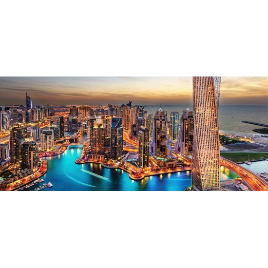 Photo mural beautiful night view of Dubai in 2 colours Photo mural beautiful night view of Dubai in 2 colours