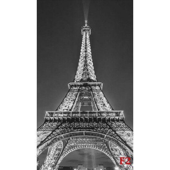Wall murals highlighted Eiffel tower in grey Wall murals highlighted Eiffel tower in grey
