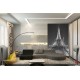 Wall murals highlighted Eiffel tower in grey Wall murals highlighted Eiffel tower in grey