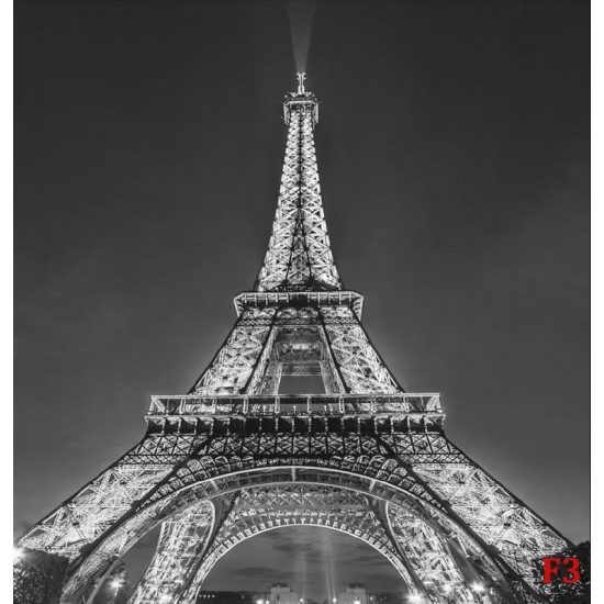 Wall murals highlighted Eiffel tower in grey Wall murals highlighted Eiffel tower in grey