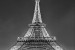 Wall murals highlighted Eiffel tower in grey