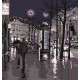 Wallpapers mural street in Paris in two color graphic Wallpapers mural street in Paris in two color graphic