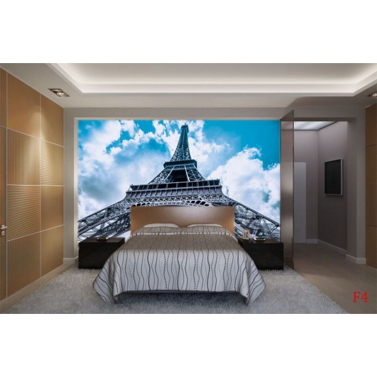 Wall murals Eiffel Tower in 2 options background Wall murals Eiffel Tower in 2 options background