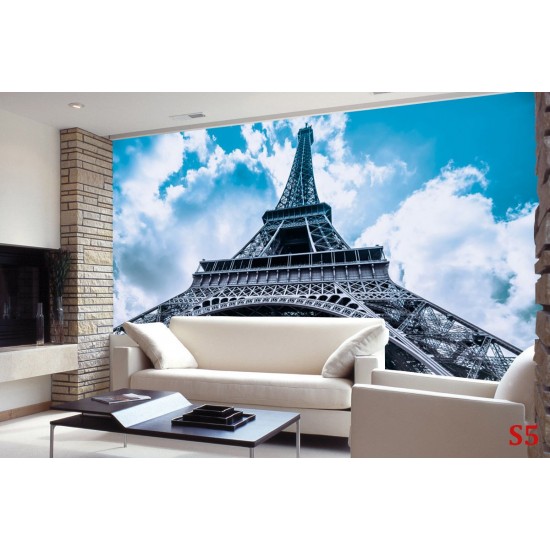 Wall murals Eiffel Tower in 2 options background Wall murals Eiffel Tower in 2 options background