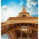 Wall murals Eiffel tower view from below background clouds Wall murals Eiffel tower view from below background clouds