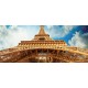 Wall murals Eiffel tower view from below background clouds Wall murals Eiffel tower view from below background clouds