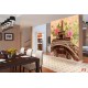 Wall murals vintage colorfull composition of Paris with roses in 2 variants Wall murals vintage colorfull composition of Paris with roses in 2 variants