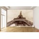 Wall murals the Eiffel Tower background beige plaster