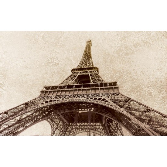 Wall murals the Eiffel Tower background beige plaster