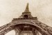 Wall murals the Eiffel Tower background beige plaster