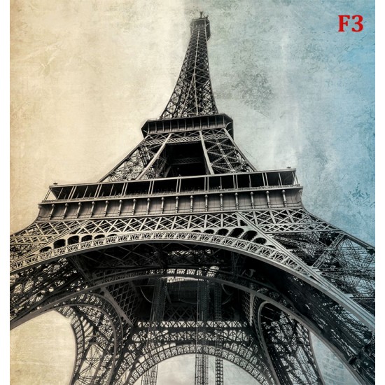 Wall murals Eiffel tower on two-color plaster background in 2 variants Wall murals Eiffel tower on two-color plaster background in 2 variants