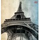 Wall murals Eiffel tower on two-color plaster background in 2 variants Wall murals Eiffel tower on two-color plaster background in 2 variants
