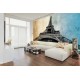 Wall murals Eiffel tower on two-color plaster background in 2 variants Wall murals Eiffel tower on two-color plaster background in 2 variants