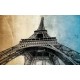 Wall murals Eiffel tower on two-color plaster background in 2 variants Wall murals Eiffel tower on two-color plaster background in 2 variants
