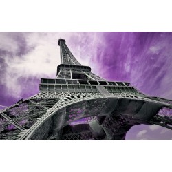 Photo murals Eiffel tower in purple background