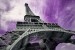 Photo murals Eiffel tower in purple background