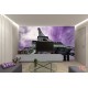 Photo murals Eiffel tower in purple background