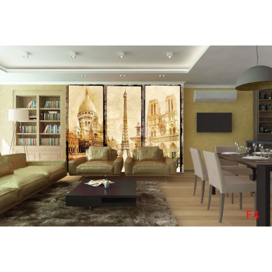 Wallpapers mural retro photo collage from Paris Wallpapers mural retro photo collage from Paris