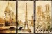 Wallpapers mural retro photo collage from Paris
