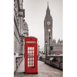 Wall murals London view red cabin and tower Big Ben 2 options Wall murals London view red cabin and tower Big Ben 2 options